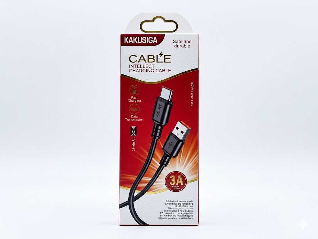 KAKUSIGA - DATA CABLE 3A TYPE C-USB