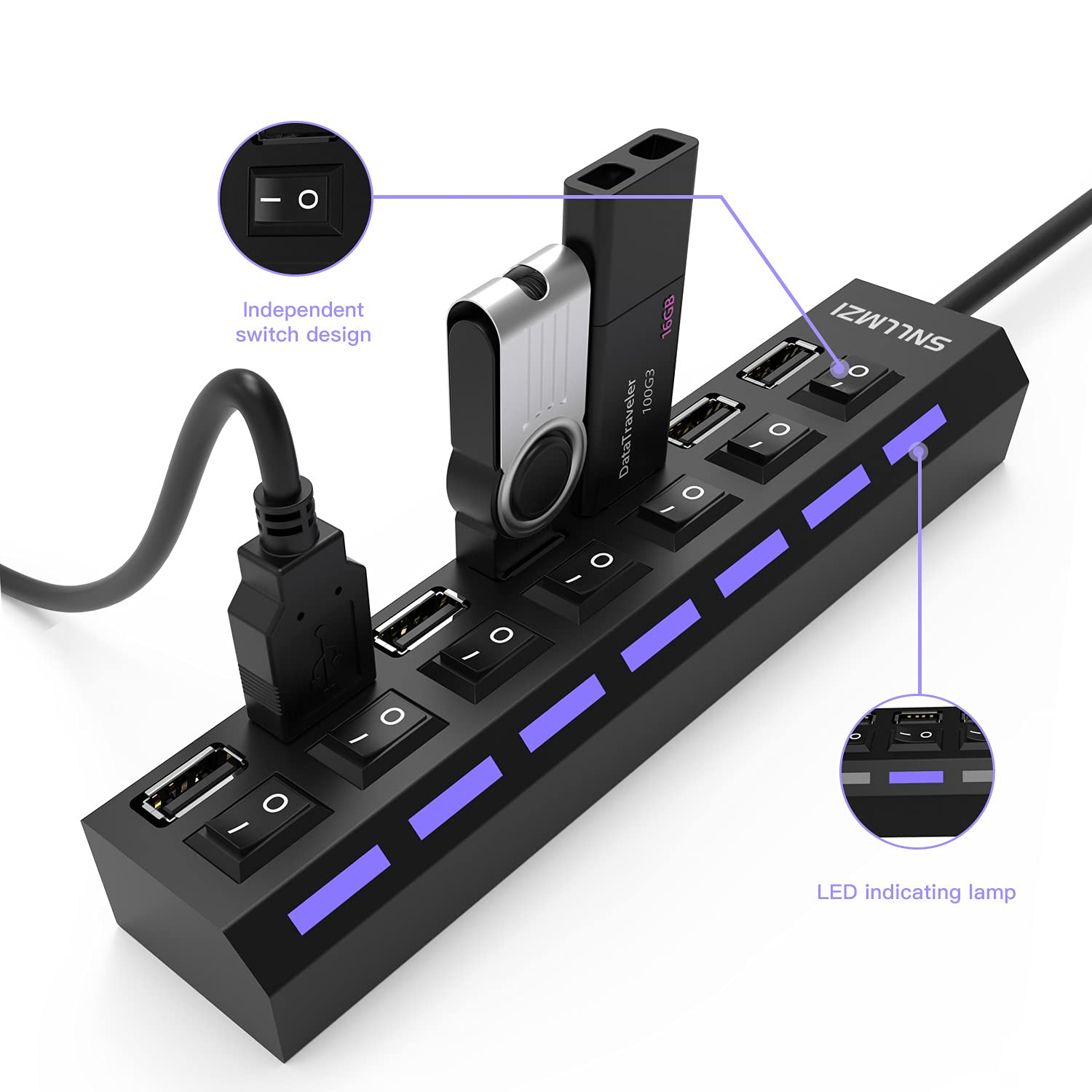 USB 2.0 HUB 7 PORTS